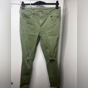 Old Navy Rockstar Army Green Skinny Jeans